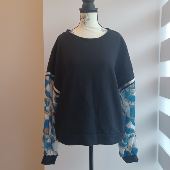 ONLY sheer sleeved sweatshirt - Picture 1 of 5